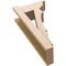 Ekena Millwork 6-in W x 12-in D x 24-in H Balboa Trad Rough Cedar Woodgrain TimberThane Outlooker, Primed Tan OUTUR060X12X24BOA04RCPR - alternate 5